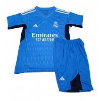 Koszulka piłkarska Real Madrid Bramkarska Strój wyjazdowy dla dzieci 2023-24 tanio Krótki Rękaw (+ Krótkie spodenki)